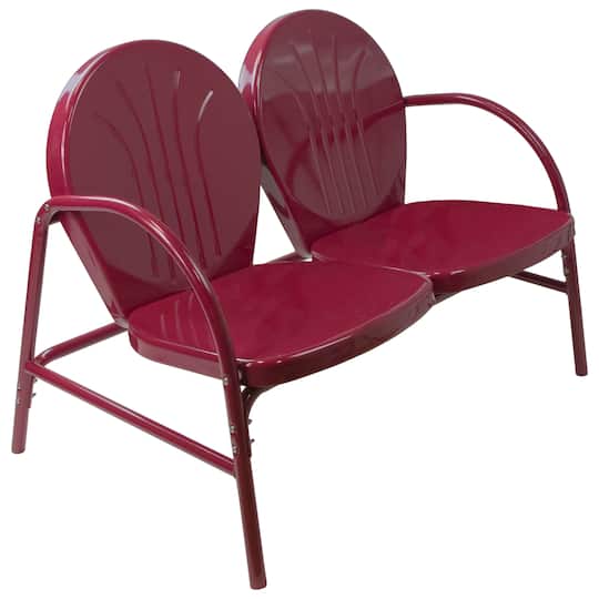 42" Mulberry Retro Tulip Outdoor Loveseat